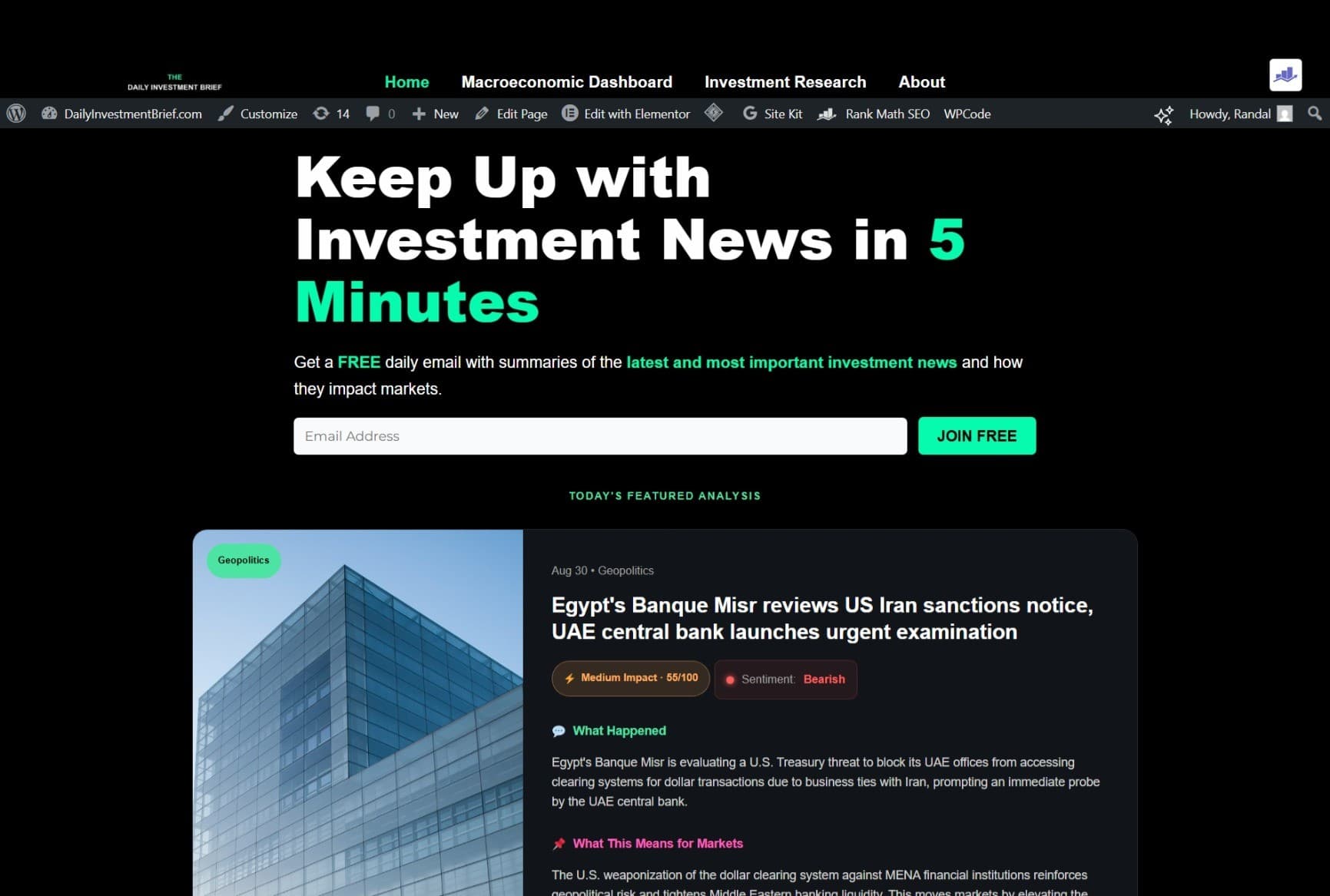 Daily Investment Brief